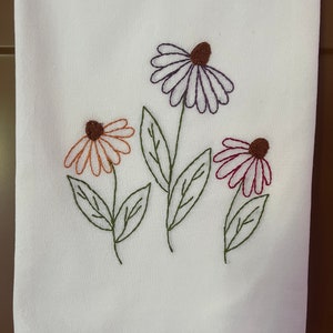 Coneflower Flour Sack Dish Towel