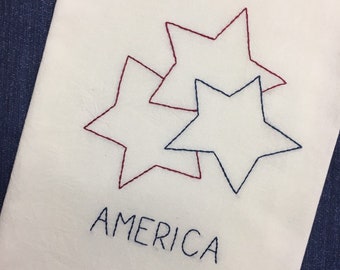 Patriotic Floursack Dish Towel
