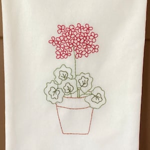 Geranium Tea Towel