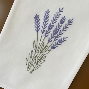 Lavender Flour Sack Dish Towel