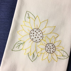 Sunflower Tea Towel Farmhouse flour sack towel