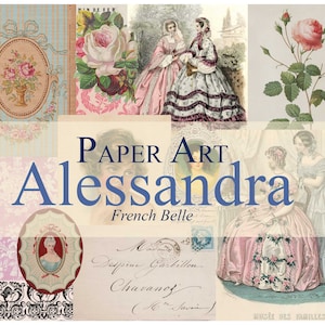 Papiers numériques French Belle - papiers numériques Français vintage - Antique Paper Ephemera Digi - kit numérique - pages de journal à téléchargement numérique