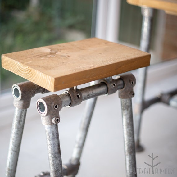 Rustic /& Heavy Duty Weathered Industrial Tea Light Candle Holder; Scaffold