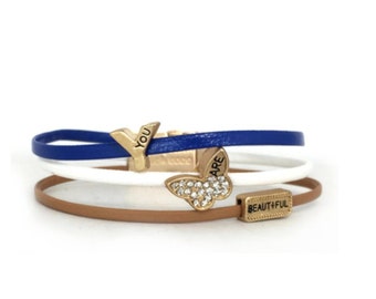 Unisex/Teen inspirational leather beauty bracelet (Goodworks)