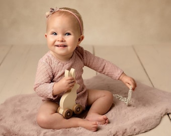 Wooden Animal Toy: Rustic Fox, Hare, Squirrel