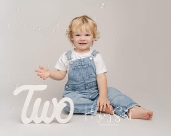 WOODEN word TWO, freestanding pretend play, child safe, natural, photography prop, wooden, toy, learning, organic, boho 2nd birthday