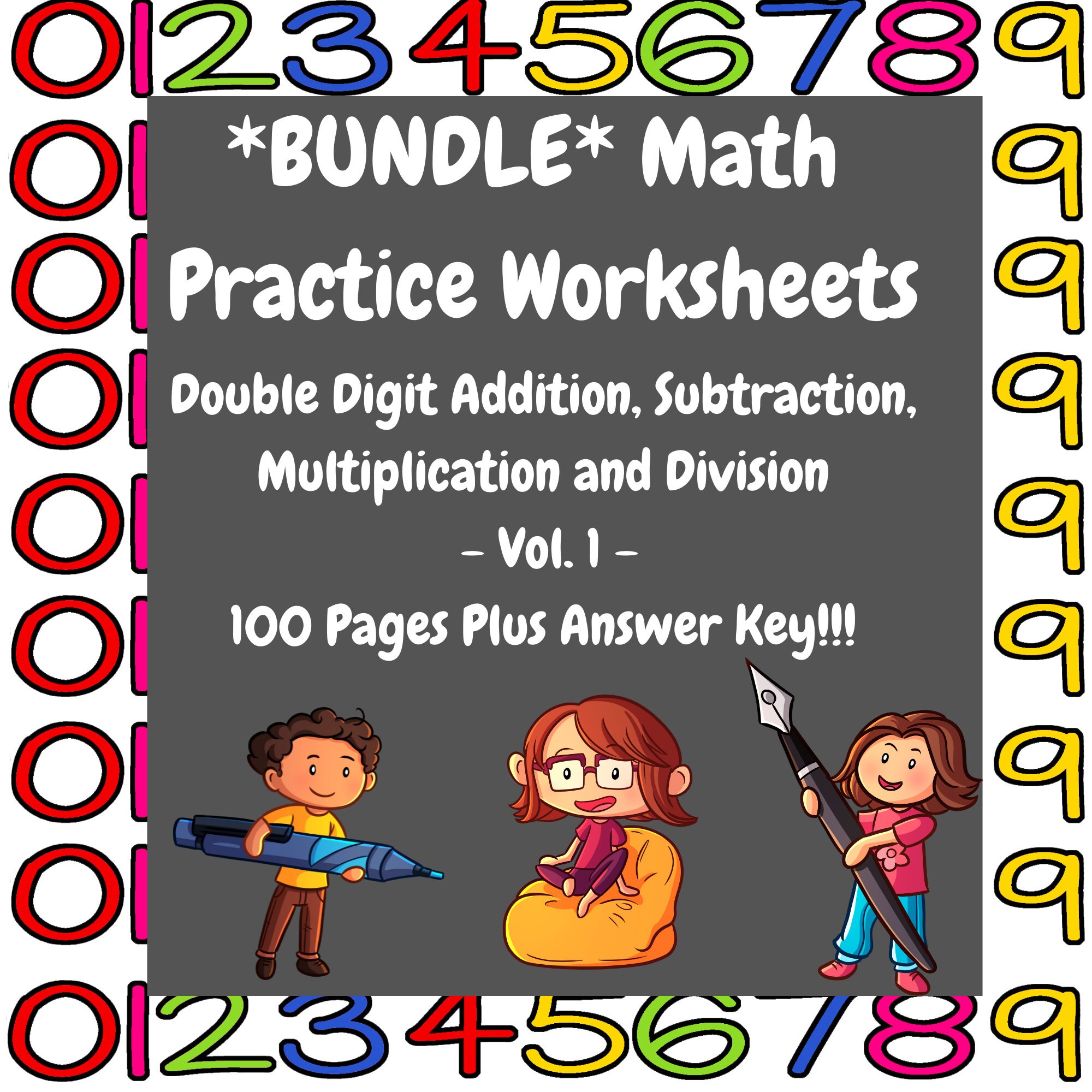 vol 1 huge bundle double digit addition subtraction etsy