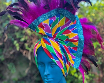 Rainbow party head wrap