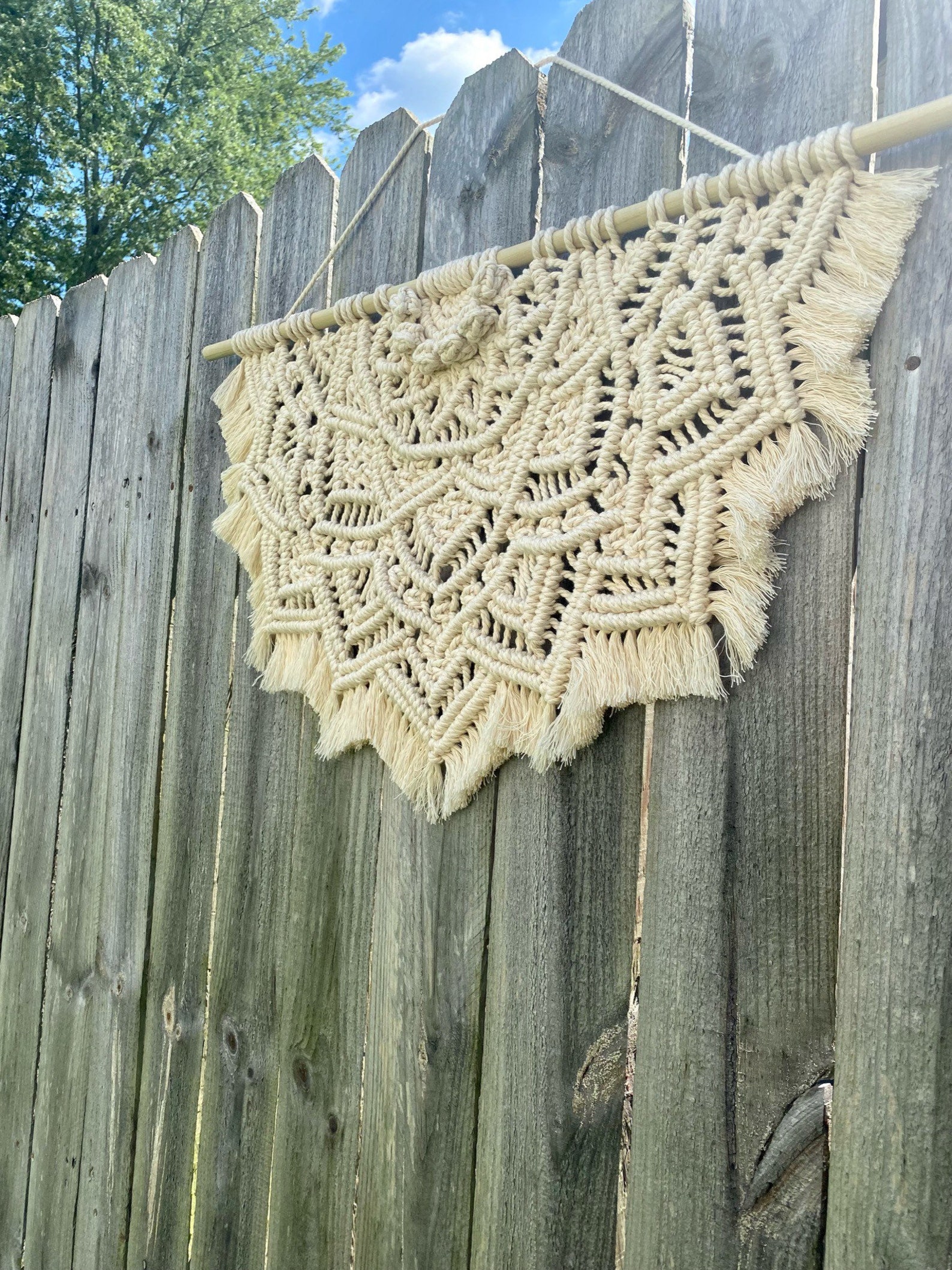 Macrame Lotus Flower Of Life Mandala Half Circle | Etsy