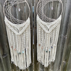 Macrame Dreamcatcher with Crystals