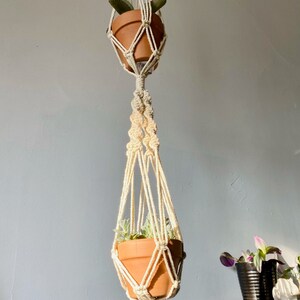 Macrame Plant Hanger- DOUBLE TROUBLE
