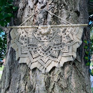 Macrame Lotus Flower of Life, Mandala, Half Circle - Etsy