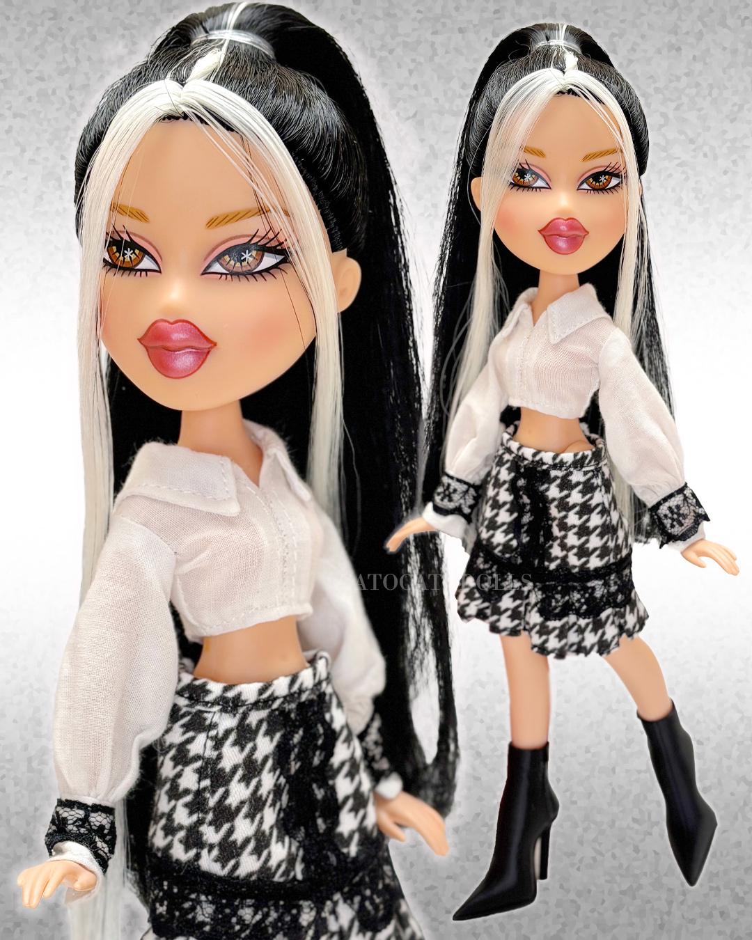 Bratz Doll Fashion Outfit - White Top & Black Skirt Angelz? Set white $45usd Includes dress, sleeves, headdress  main image 3