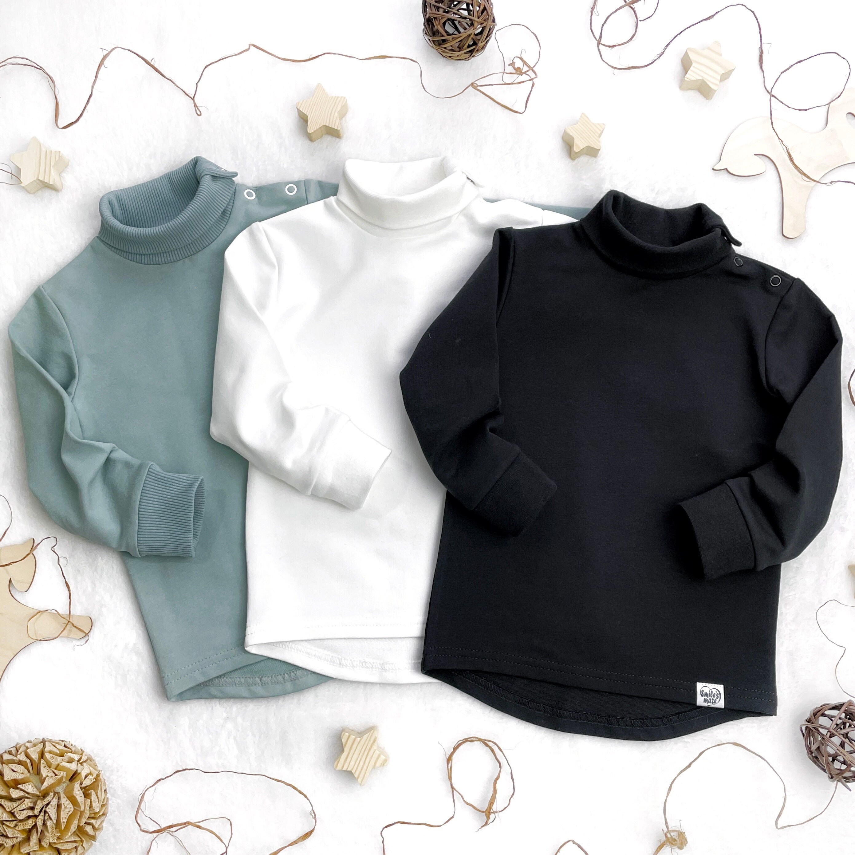 Kids turtleneck long sleeve shirt Long sleeve tee Toddler Etsy