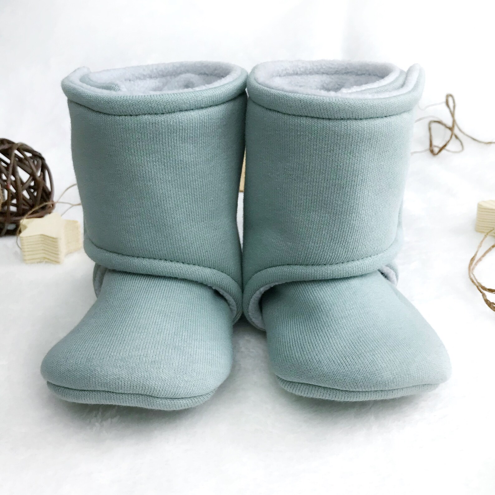 Baby blue booties Warm toddler shoes Cot shoes Etsy