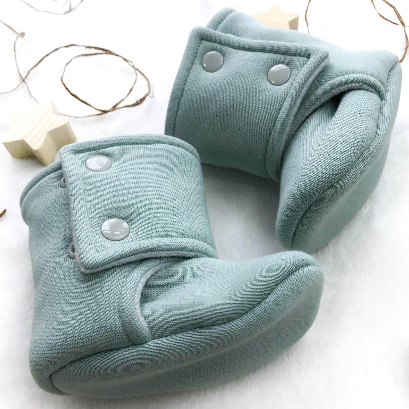 Baby blue booties Warm toddler shoes Cot shoes Etsy