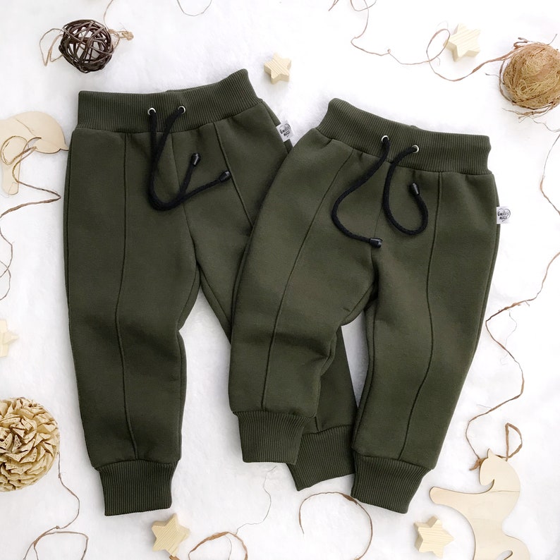 Baby outfit unisex Warm baby fleece pants Kids clothing