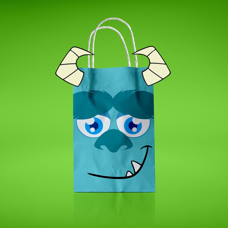 Monsters Inc Party Supplies Printable Favor Bags University Etsy