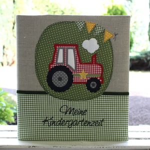 Kindergarten folder Kita folder Crib folder Portfolio Kindergarten folder cover names Primary school folder Tractor customizable Tractor