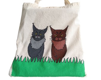 Customizable cat shopping bag