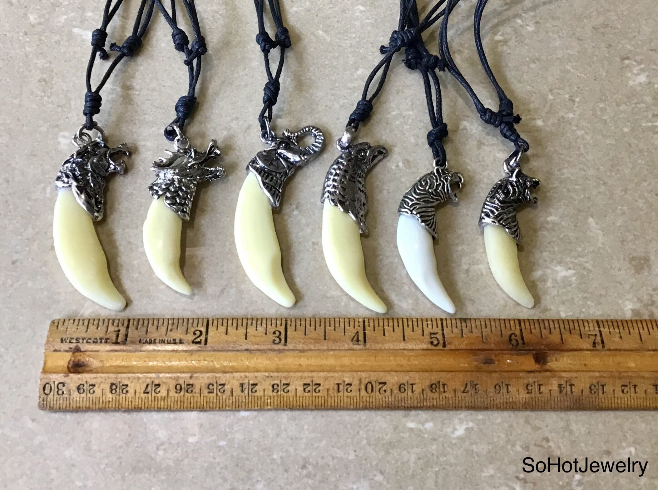 Mens Animals Tooth Necklaces. Mens Necklace. Mens Jewelry. - Etsy