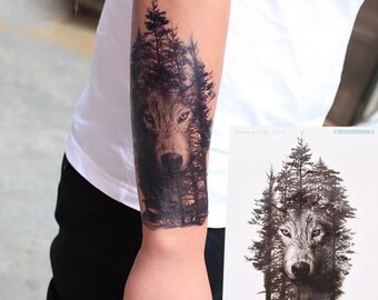 Wolf Tattoo. Temporary Tattoo. Large Tattoo. Big Temporary - Etsy Hong Kong Wolf Tattoo. Temporary Tattoo. Large Tattoo. Big Temporary - Etsy Hong Kong