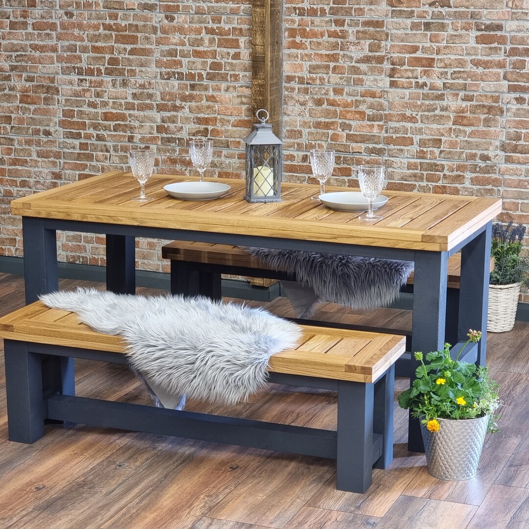 Outdoor Dining Table and Benches Garden Furniture Set Outdoor Furniture ...