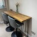 Rustic Breakfast Bar Worktop Kitchen Table Stool 