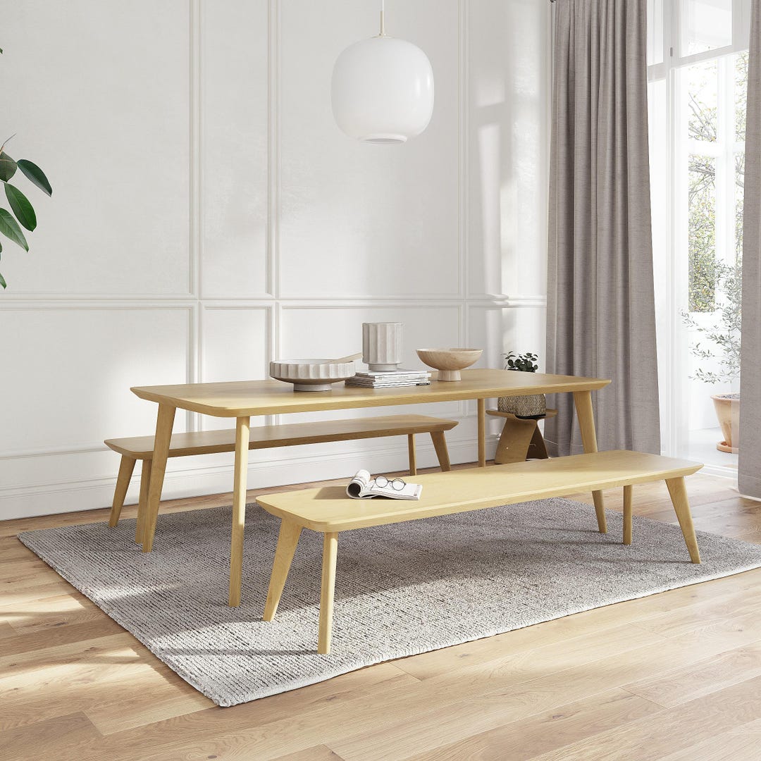 Hardwood Straight Edge Solid Oak Dining Table Wooden Pin Legs 041 - Etsy UK