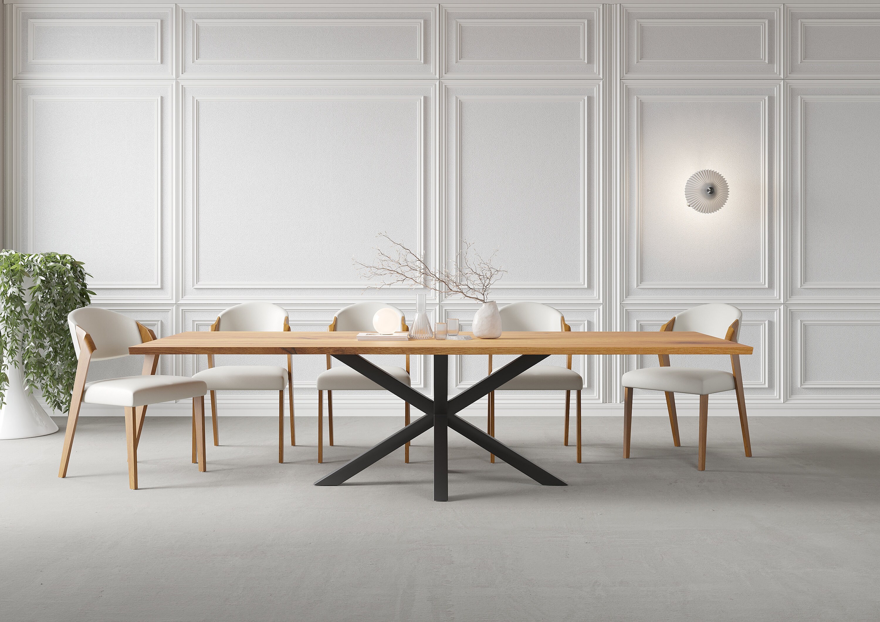【中川】【¥88000】Knot｜Dining table Oak Knot（ノット）ダイニングテーブル オーク｜karf・Blackboard