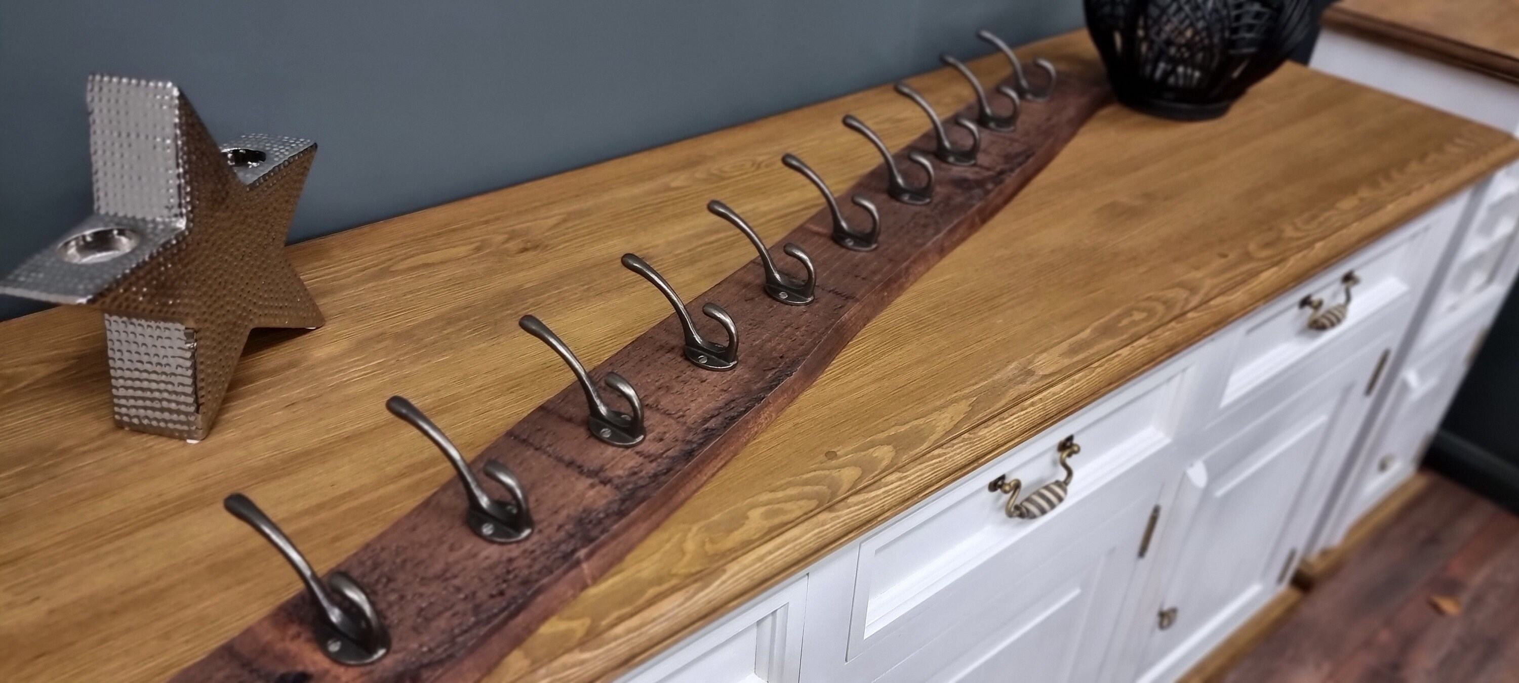 Live Edge Coat Rack Reclaimed Wood Antique Style Wooden Coat Etsy UK