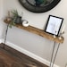 Live Edge Round Corners Console Table  Hairpin Legs Wooden Rustic Hallway Table  UK 48 Hours Dispatch/48 Hours Delivery Radiator Table Shelf 