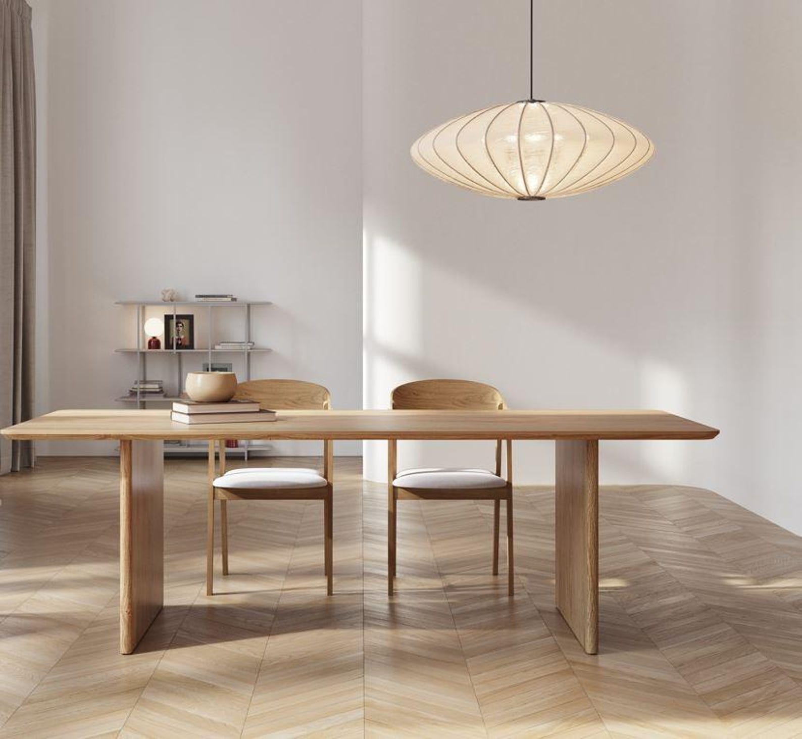 HARDWOOD Solid Oak Dining Table With Wooden Legs CLAR 036 - Etsy UK