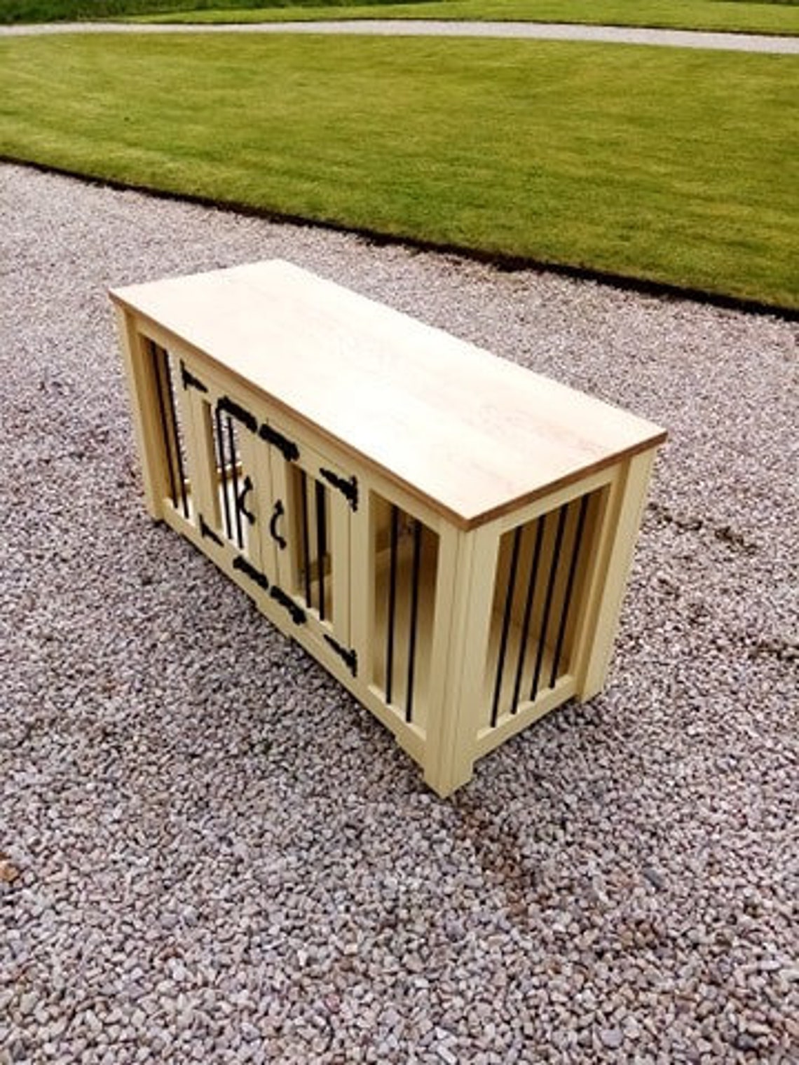 Double Small Luxury Bespoke Wooden Dog Crate Indoor Kennels Etsy