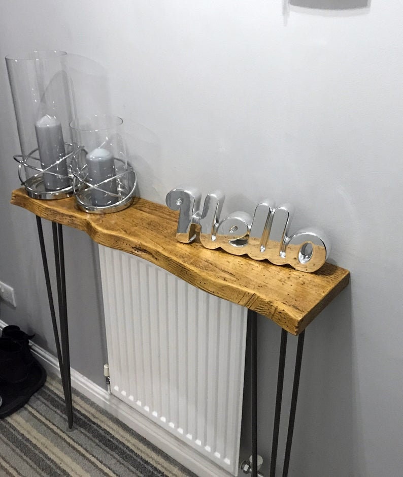 106.50cm Height Live Edge Console Table With Hairpin Legs Etsy UK