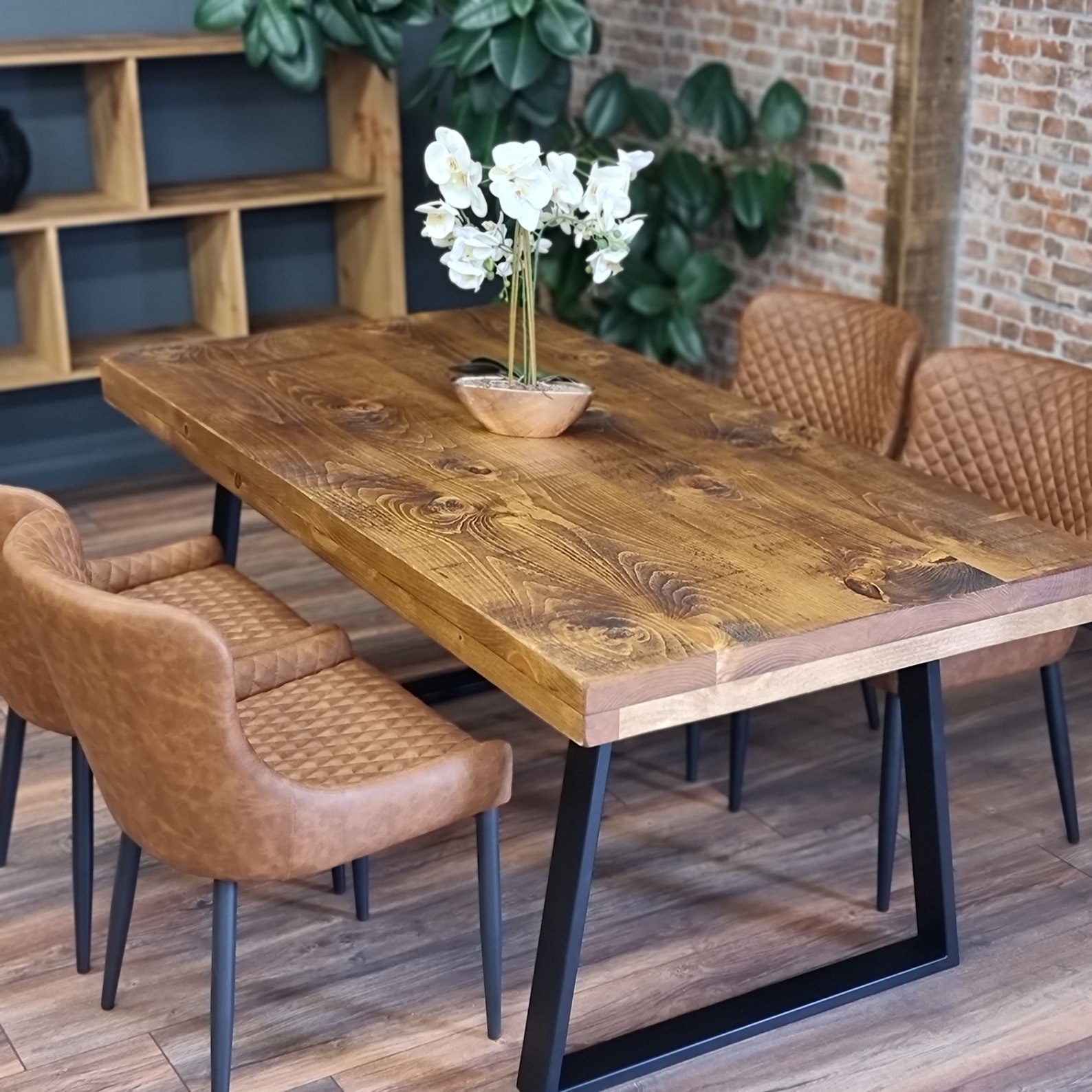 Industrial Dining Table Grantham Thick Dining Table - Etsy UK