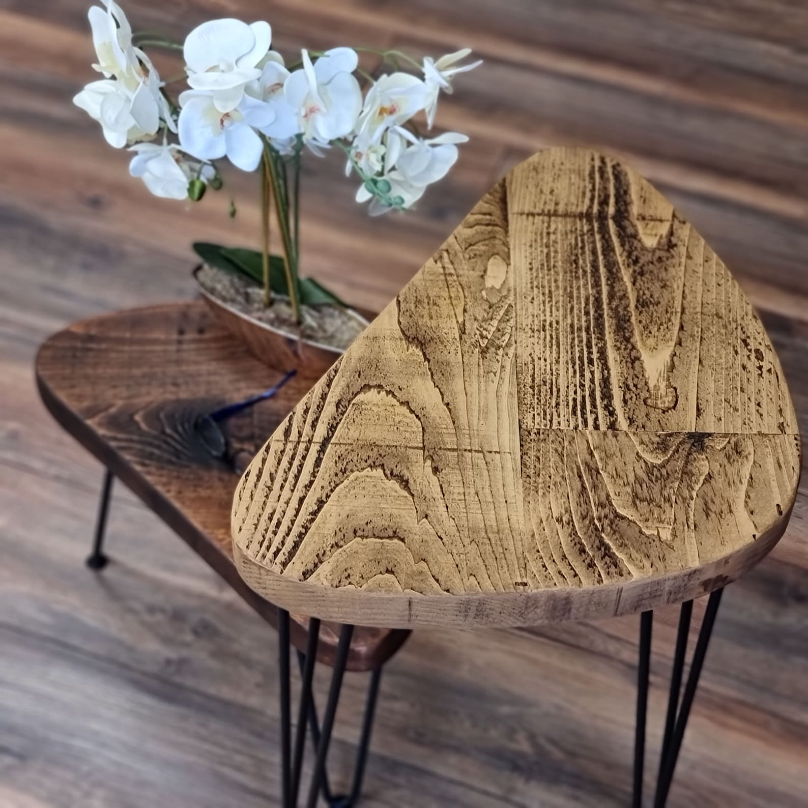 Rustic Leaf Side Table Coffee Table Christmas Tree Stand Plant Etsy