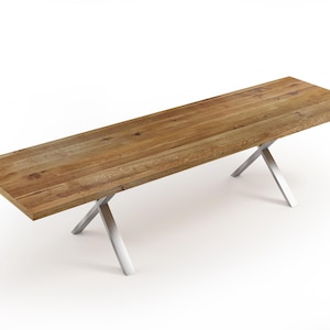 Solid Oak Extendable Kitchen Dining Table With X FRAME LEGS ...