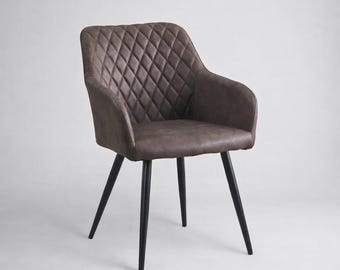 Wark kunstleren eetkamerstoelen bruin