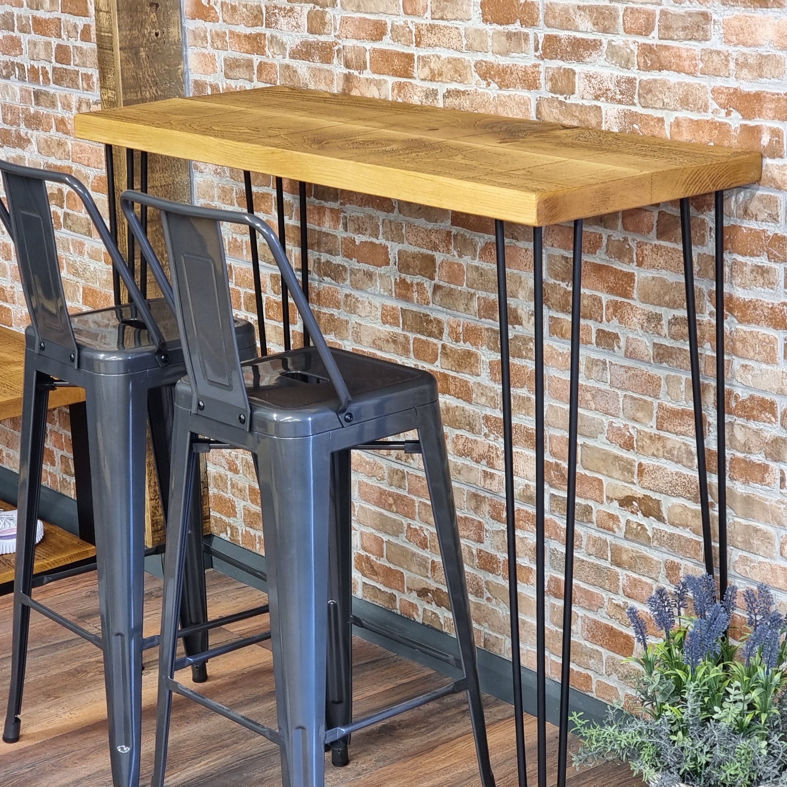 Rustic Breakfast Bar Worktop Kitchen Table Stool Etsy