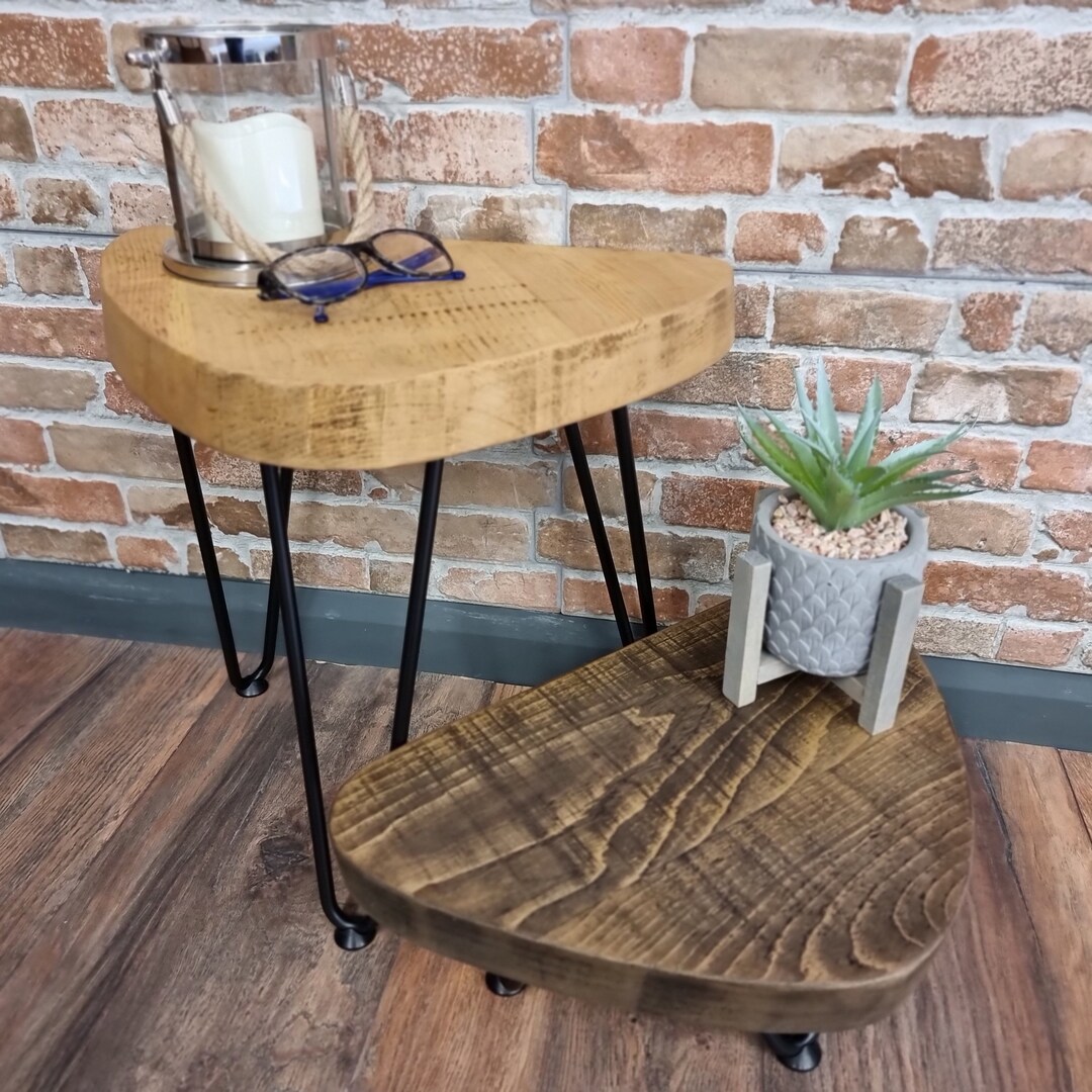 Rustic Small Leaf Side Table Coffee Table Christmas Tree Stand Plant Stand Bedside Table From