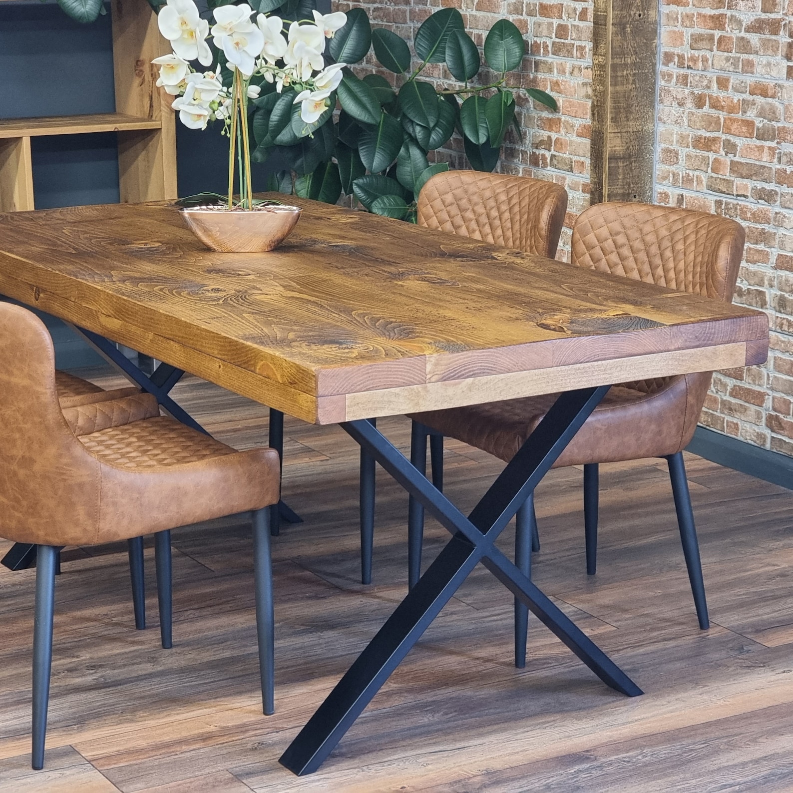 Industrial Dining Table Grantham Thick Dining Table XS FRAME Etsy UK