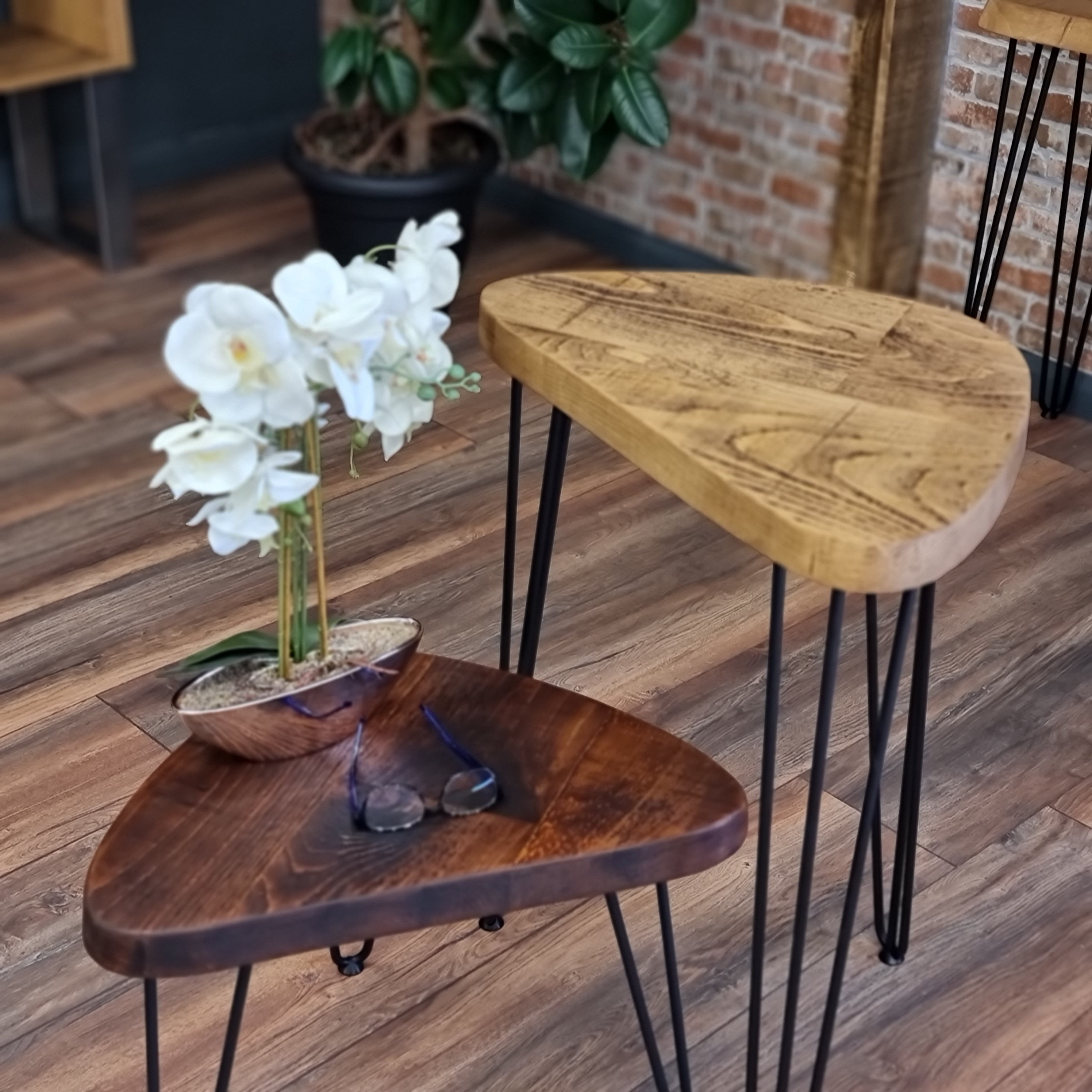 Rustic Leaf Side Table Coffee Table Christmas Tree Stand Plant Etsy