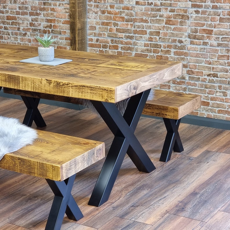 Rustic Industrial Dining Table Farmer Rustic Farmhouse Kitchen Table