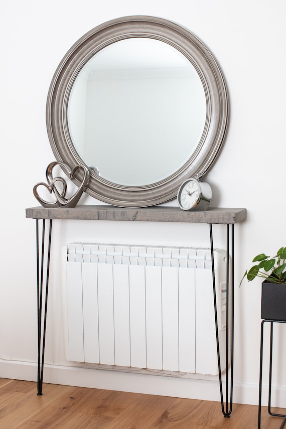 Rustic grey console table deals