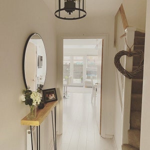 Rustic Console Table with Hairpin Legs