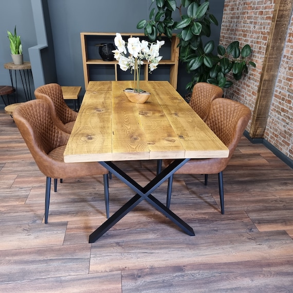 Rustic Dining Table Xs Frame Legs Industrial Handmade Denmark Rustic Dining Table Xs Frame Legs, Handmade Industrial Dining Table