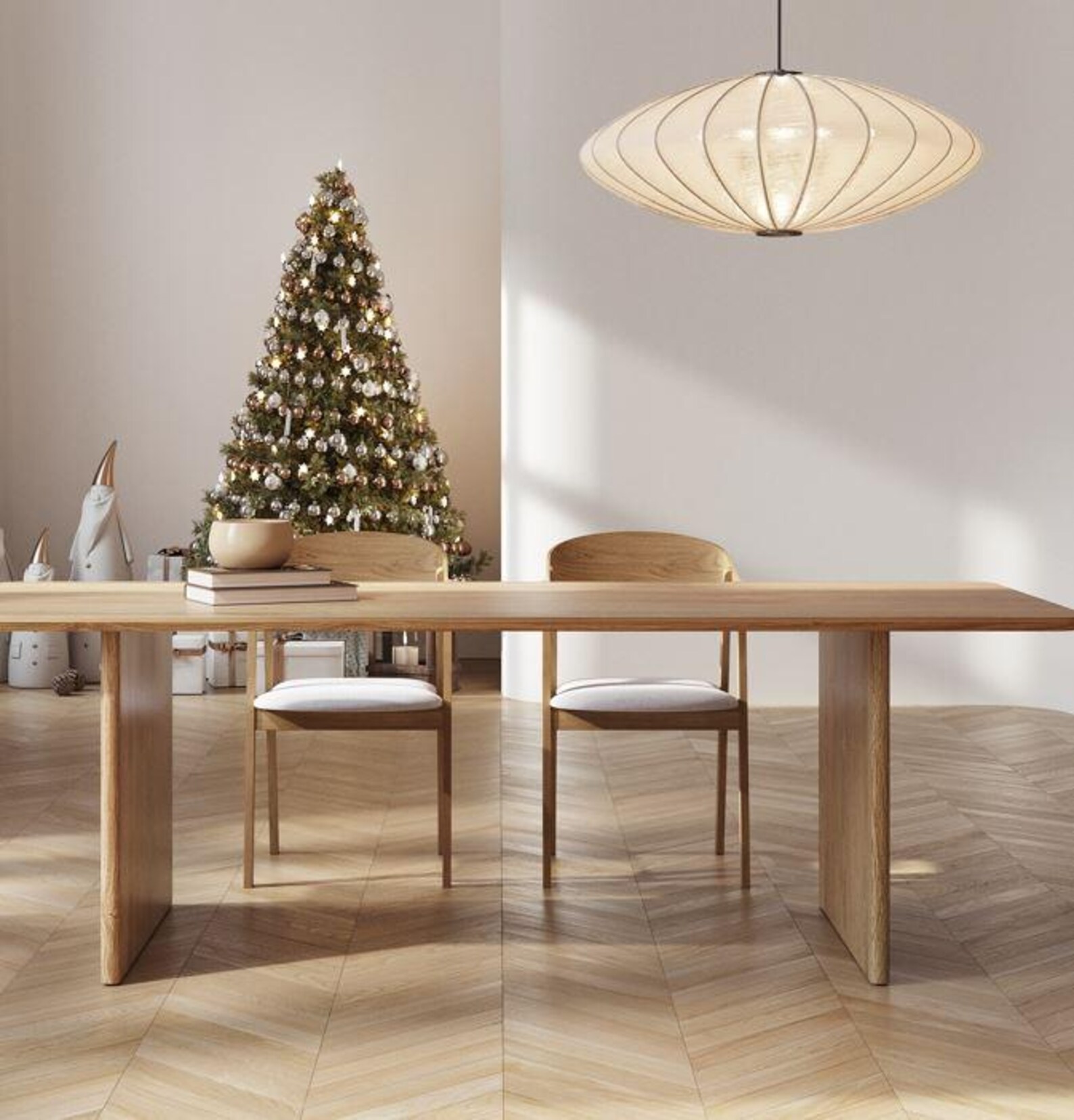 HARDWOOD Solid Oak Dining Table With Wooden Legs CLAR 036 - Etsy UK