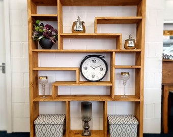 Librería rústica hecha a mano de estilo industrial, estantería de almacenamiento, mueble de 2010