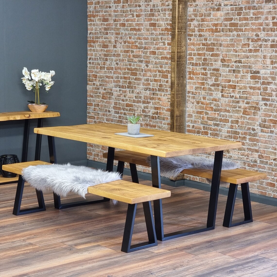 Industrial Dining Table John Lewis Calia Style Industrial Etsy UK